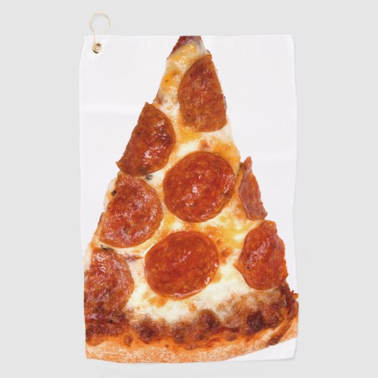 SlipperyJoe's klassieke pepperoni pizza gesmolten Golfhanddoek (Voorkant)