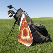 SlipperyJoe's klassieke pepperoni pizza gesmolten Golfhanddoek (Groen)