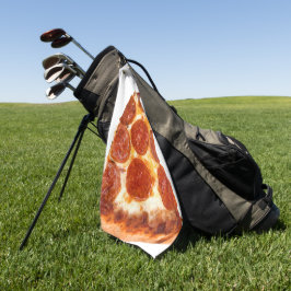 SlipperyJoe's klassieke pepperoni pizza gesmolten Golfhanddoek