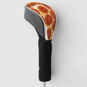 SlipperyJoe's klassieke pepperoni pizza gesmolten Golfheadcover (Schuin)