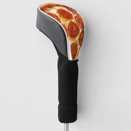 SlipperyJoe's klassieke pepperoni pizza gesmolten Golfheadcover (Schuin)