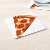 SlipperyJoe's klassieke pepperoni pizza gesmolten Kartonnen Onderzetters (Schuin)