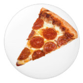 SlipperyJoe's klassieke pepperoni pizza gesmolten Keramische Knop (Voorkant)