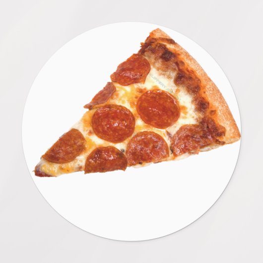 SlipperyJoe's klassieke pepperoni pizza gesmolten Labels (Design 1)