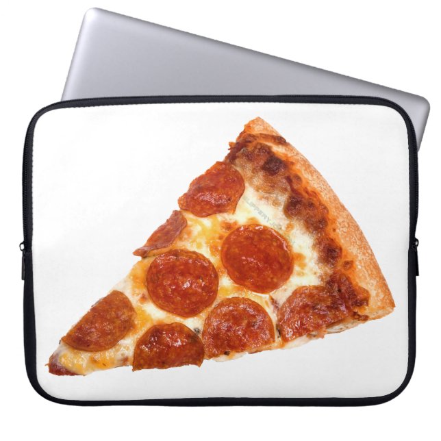SlipperyJoe's klassieke pepperoni pizza gesmolten Laptop Sleeve (Voorkant)