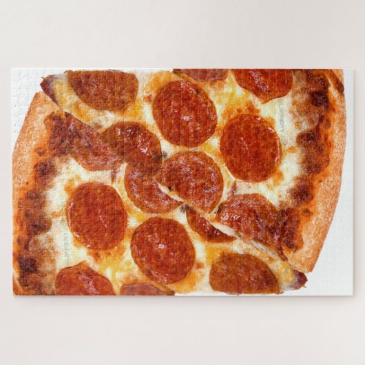 SlipperyJoe's klassieke pepperoni pizza gesmolten Legpuzzel (Horizontaal)