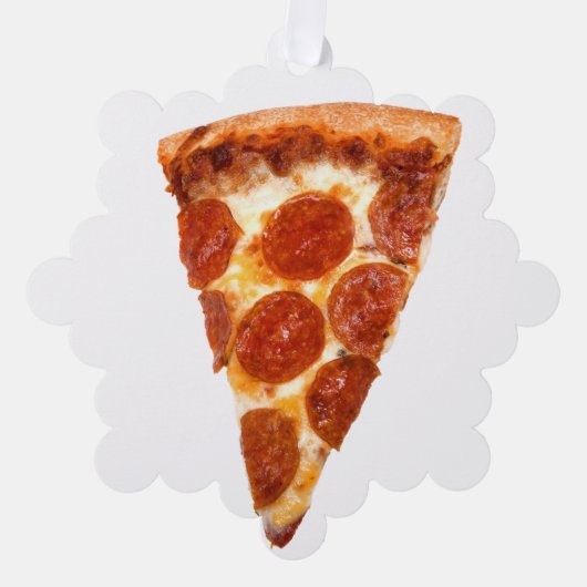 SlipperyJoe's klassieke pepperoni pizza gesmolten Ornament Kaart (Voorkant)