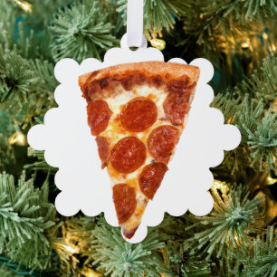 SlipperyJoe's klassieke pepperoni pizza gesmolten Ornament Kaart