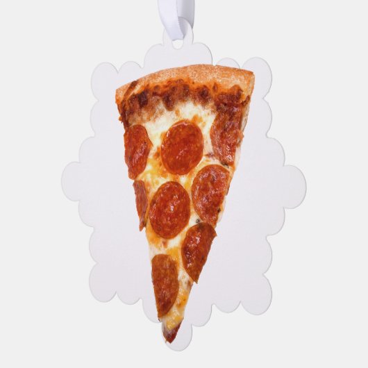 SlipperyJoe's klassieke pepperoni pizza gesmolten Ornament Kaart (Links)