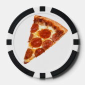 SlipperyJoe's klassieke pepperoni pizza gesmolten Poker Chips (Voorkant)