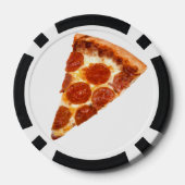 SlipperyJoe's klassieke pepperoni pizza gesmolten Poker Chips (Achterkant)