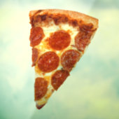 SlipperyJoe's klassieke pepperoni pizza gesmolten Raamsticker (Vel 3)