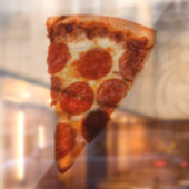 SlipperyJoe's klassieke pepperoni pizza gesmolten Raamsticker (Vel 2)