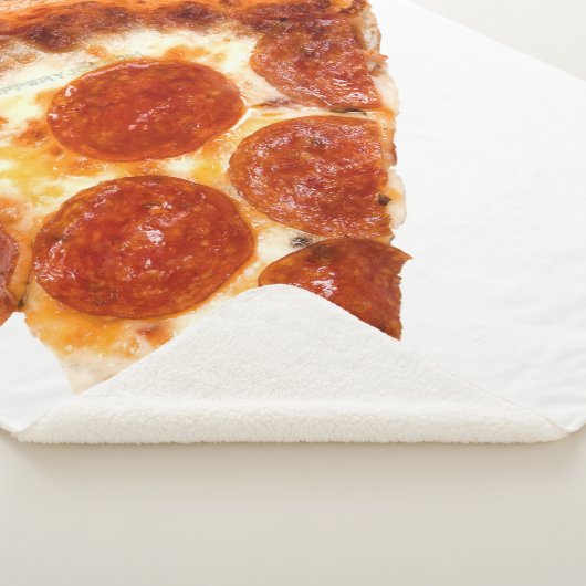 SlipperyJoe's klassieke pepperoni pizza gesmolten Sherpa Deken (3/4)