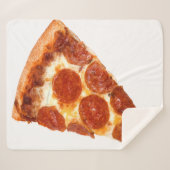 SlipperyJoe's klassieke pepperoni pizza gesmolten Sherpa Deken (Voorkant (horizontaal))