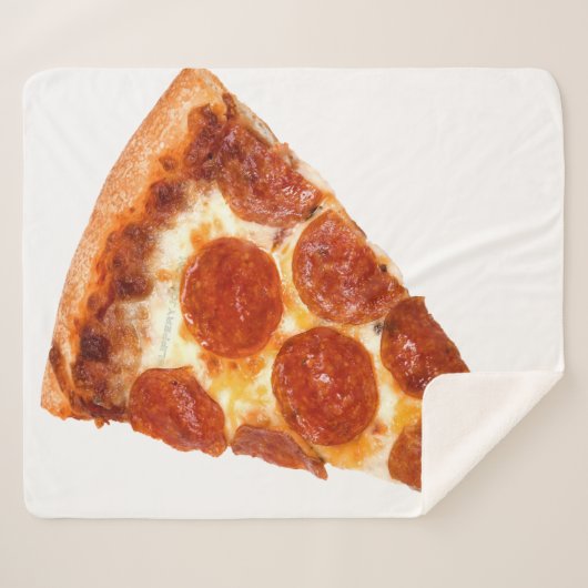 SlipperyJoe's klassieke pepperoni pizza gesmolten Sherpa Deken (Voorkant (horizontaal))