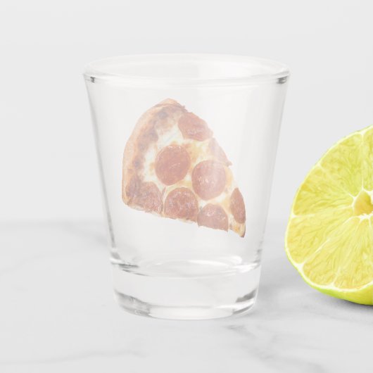 SlipperyJoe's klassieke pepperoni pizza gesmolten Shot Glas (Achterkant)