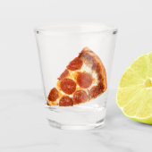 SlipperyJoe's klassieke pepperoni pizza gesmolten Shot Glas (Voorkant)