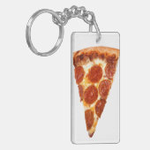 SlipperyJoe's klassieke pepperoni pizza gesmolten Sleutelhanger (Voorkant Links)