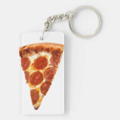 SlipperyJoe's klassieke pepperoni pizza gesmolten Sleutelhanger (achterkant)