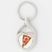 SlipperyJoe's klassieke pepperoni pizza gesmolten Sleutelhanger (Voorkant)