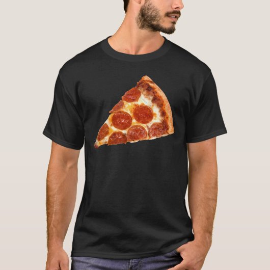 SlipperyJoe's klassieke pepperoni pizza gesmolten T-shirt (Voorkant)