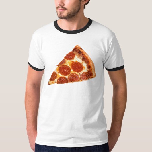 SlipperyJoe's klassieke pepperoni pizza gesmolten T-shirt (Voorkant)