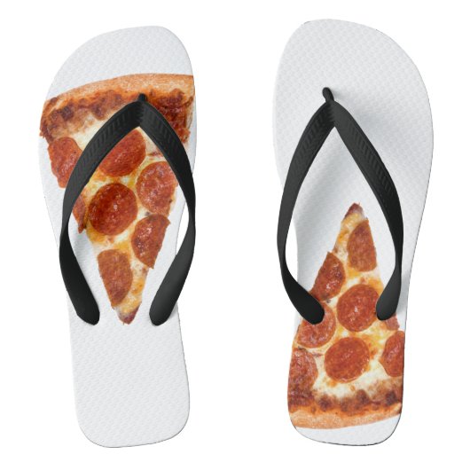 SlipperyJoe's klassieke pepperoni pizza gesmolten Teenslippers (Voetbed)