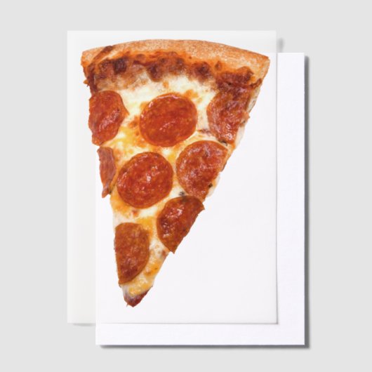 SlipperyJoe's klassieke pepperoni pizza gesmolten Vellum Uitnodigingen (Offset)