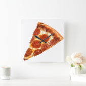 SlipperyJoe's klassieke pepperoni pizza gesmolten Vierkante Klok (Huis)