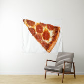 SlipperyJoe's klassieke pepperoni pizza gesmolten Wandkleed (In Situ (horizontaal))