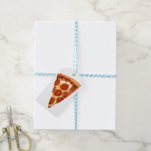 SlipperyJoe's klassieke pepperoni pizzapunt gesmol Cadeaulabel
