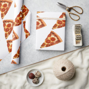 SlipperyJoe's klassieke pepperoni pizzapunt gesmol Cadeaupapier