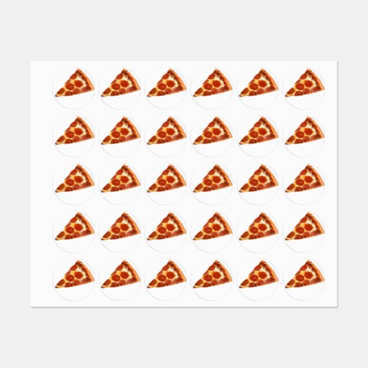 SlipperyJoe's klassieke pepperoni pizzapunt gesmol Labels (Vel)