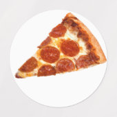 SlipperyJoe's klassieke pepperoni pizzapunt gesmol Labels (Design 1)