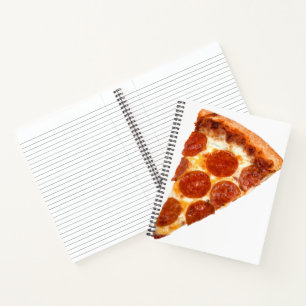 SlipperyJoe's klassieke pepperoni pizzapunt gesmol Notitieboek