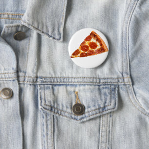 SlipperyJoe's klassieke pepperoni pizzapunt gesmol Ronde Button 5,7 Cm