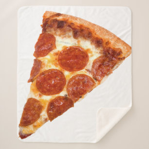SlipperyJoe's klassieke pepperoni pizzapunt gesmol Sherpa Deken