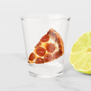 SlipperyJoe's klassieke pepperoni pizzapunt gesmol Shot Glas