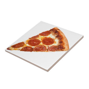 SlipperyJoe's klassieke pepperoni pizzapunt gesmol Tegeltje