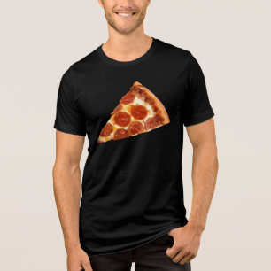 SlipperyJoe's klassieke pepperoni pizzapunt gesmol Tri-Blend Shirt