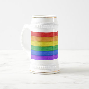 SlipperyJoe's klassieke regenboog tactiele handgem Bierpul