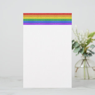 SlipperyJoe's klassieke regenboog tactiele handgem Briefpapier