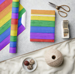 SlipperyJoe's klassieke regenboog tactiele handgem Cadeaupapier