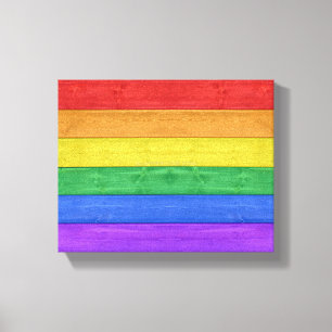 SlipperyJoe's klassieke regenboog tactiele handgem Canvas Afdruk