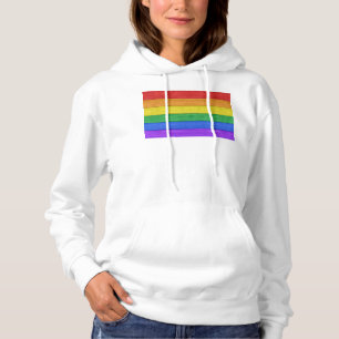 SlipperyJoe's klassieke regenboog tactiele handgem Hoodie