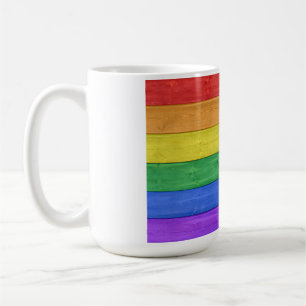 SlipperyJoe's klassieke regenboog tactiele handgem Koffiemok