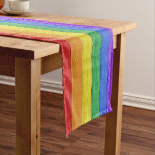 SlipperyJoe's klassieke regenboog tactiele handgem Korte Tafelloper