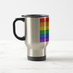 SlipperyJoe's klassieke regenboog tactiele handgem Reisbeker