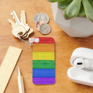 SlipperyJoe's klassieke regenboog tactiele handgem Sleutelhanger